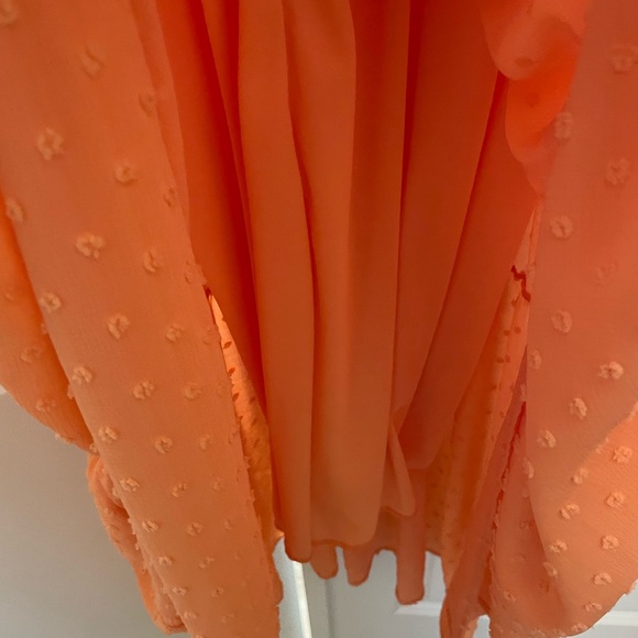 REB. in J 200 peach Maxi dress size large New with tags - Picture 4 of 7